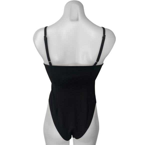 Princess Polly Black Sleeveless Corset Bustier Cami Tank Bodysuit Top Size 2 - Picture 2 of 4
